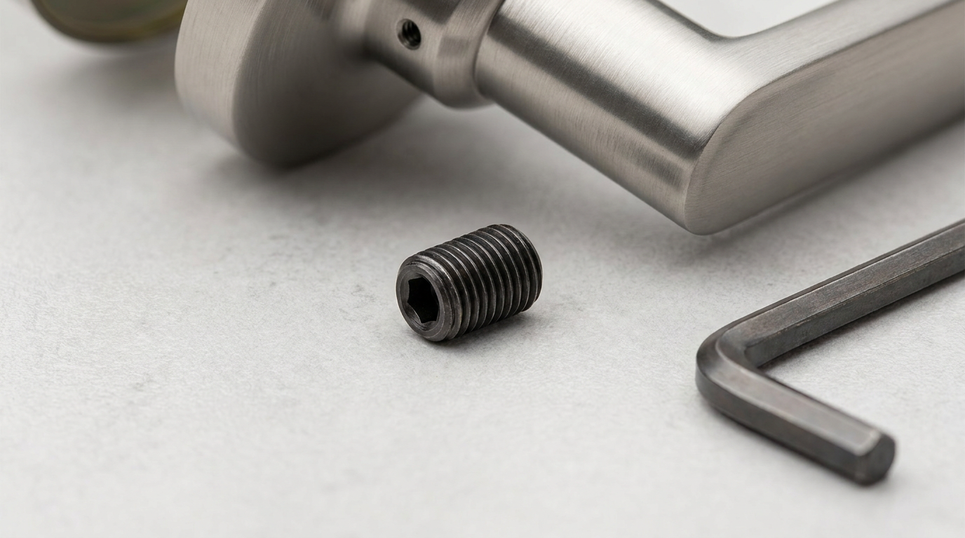 What is set screw for door handle?