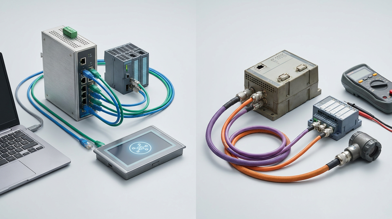 What are the benefits of Industrial Ethernet vs Fieldbus?