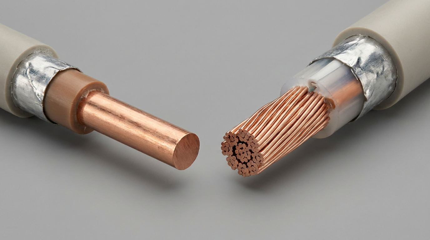 What is solid vs stranded ethernet cable?